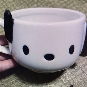 Adorable Black and White Dog Mug